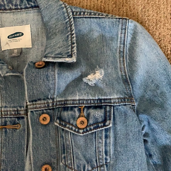 Old Navy Distressed Denim Jacket - Picture 3 of 6